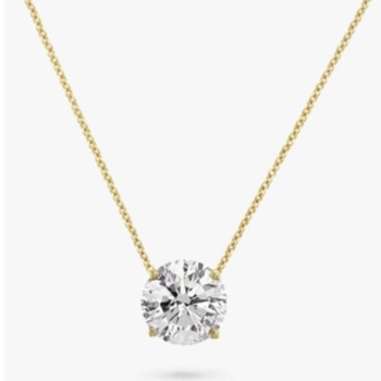 18ct yellow gold 0.30ct solitaire diamond pendant necklace.