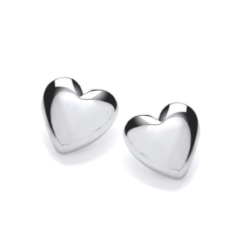 Diddy heart stud earrings.