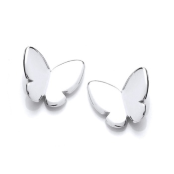 Butterfly stud earrings.