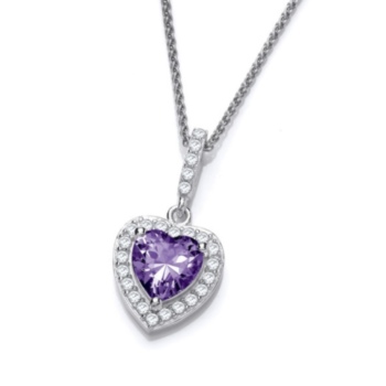 Drop heart pendant and chain.