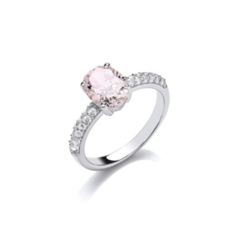 Oh so pale solitaire ring.