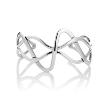 Abstract flowing cuff bangle.