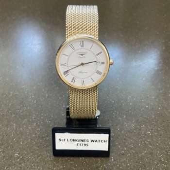 9ct yellow gold Longines pre-loved watch