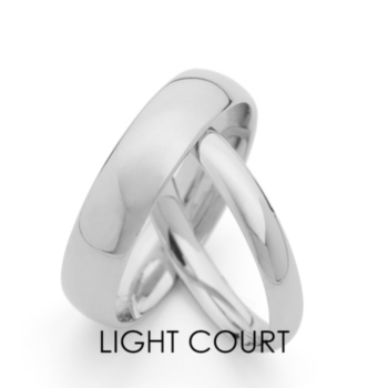 Light court wedding bands. Available in 9ct & 18ct yellow/white gold and platinum