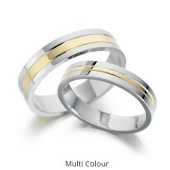 Multi colour wedding bands